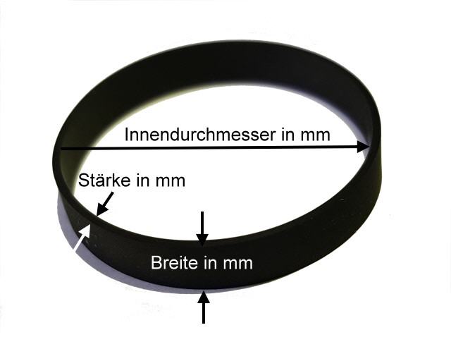 175mm Durchmesser X 5mm Flach Antriebs Plattenspieler Riemen 549mm Lang 